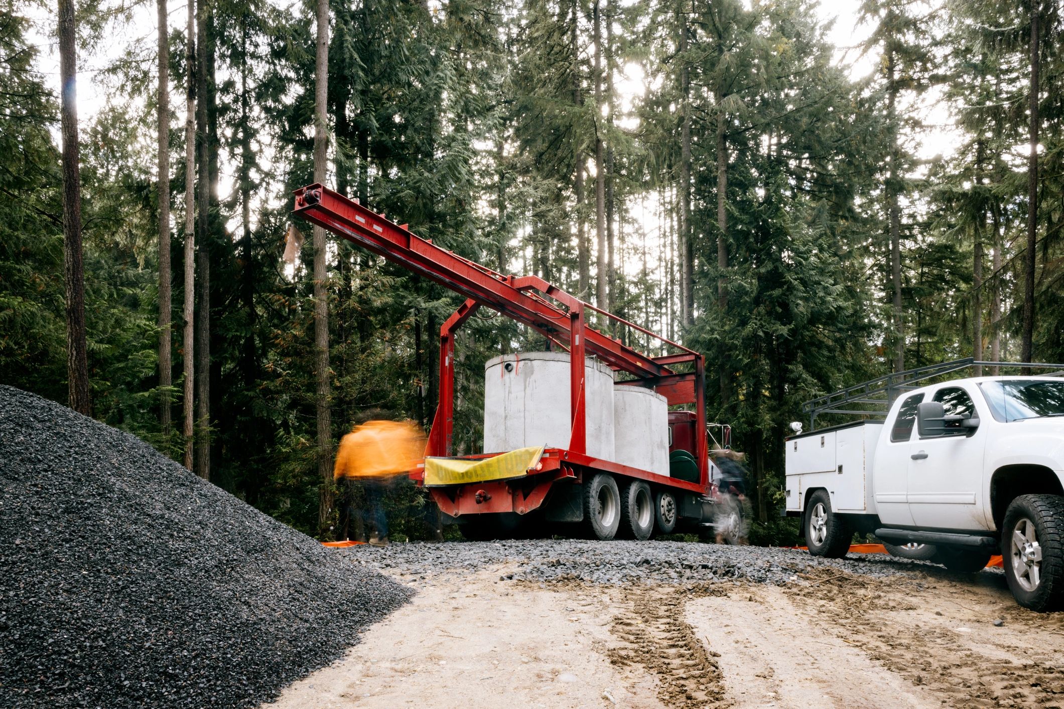 septic tank service truck